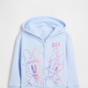 NWTGAP Kids Disney Relaxed Zip Hoodie Pastel Blue with Character Design